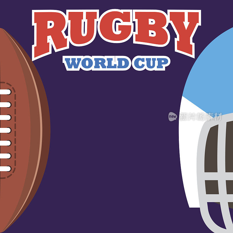 美国足球/橄榄球的海报，为世界杯，锦标赛，联赛事件。矢量图